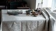 Linane laudlina, 220 x 150 cm hind ja info | Laudlinad, lauamatid, servjetid | kaup24.ee