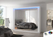 LED valgustusega kapp ADRK Furniture Chester, valge hind ja info | Kapid | kaup24.ee