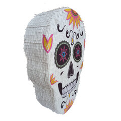 Пиньята Sugar Skull, белая, 60x41x18 см цена и информация | Гудки для вечеринки Clown Face (4шт.) | kaup24.ee