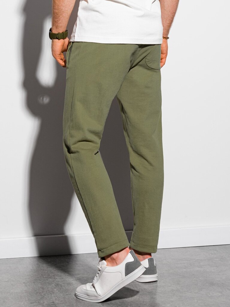 Dressipüksid P946 - khaki hind ja info | Meeste püksid | kaup24.ee