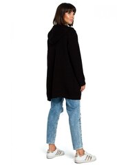 Свободный свитер с карманом BK018, черный цена и информация | Женские кофты | kaup24.ee