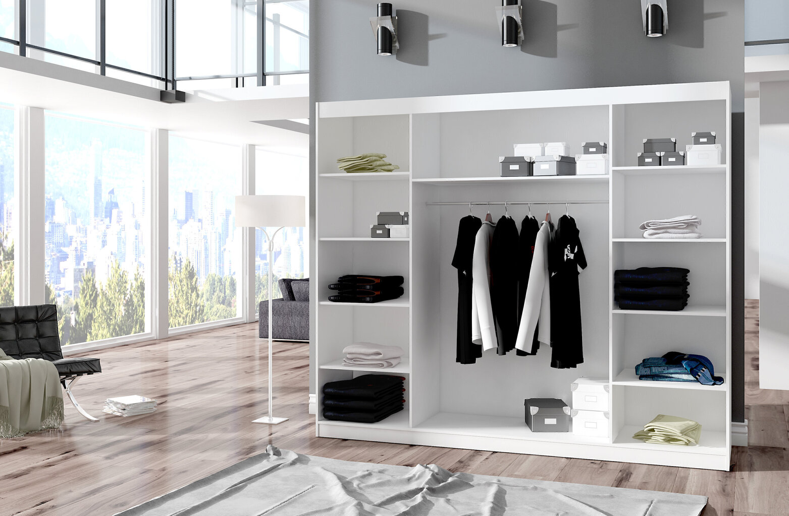 LED valgustusega kapp ADRK Furniture Salto, pruun цена и информация | Kapid | kaup24.ee