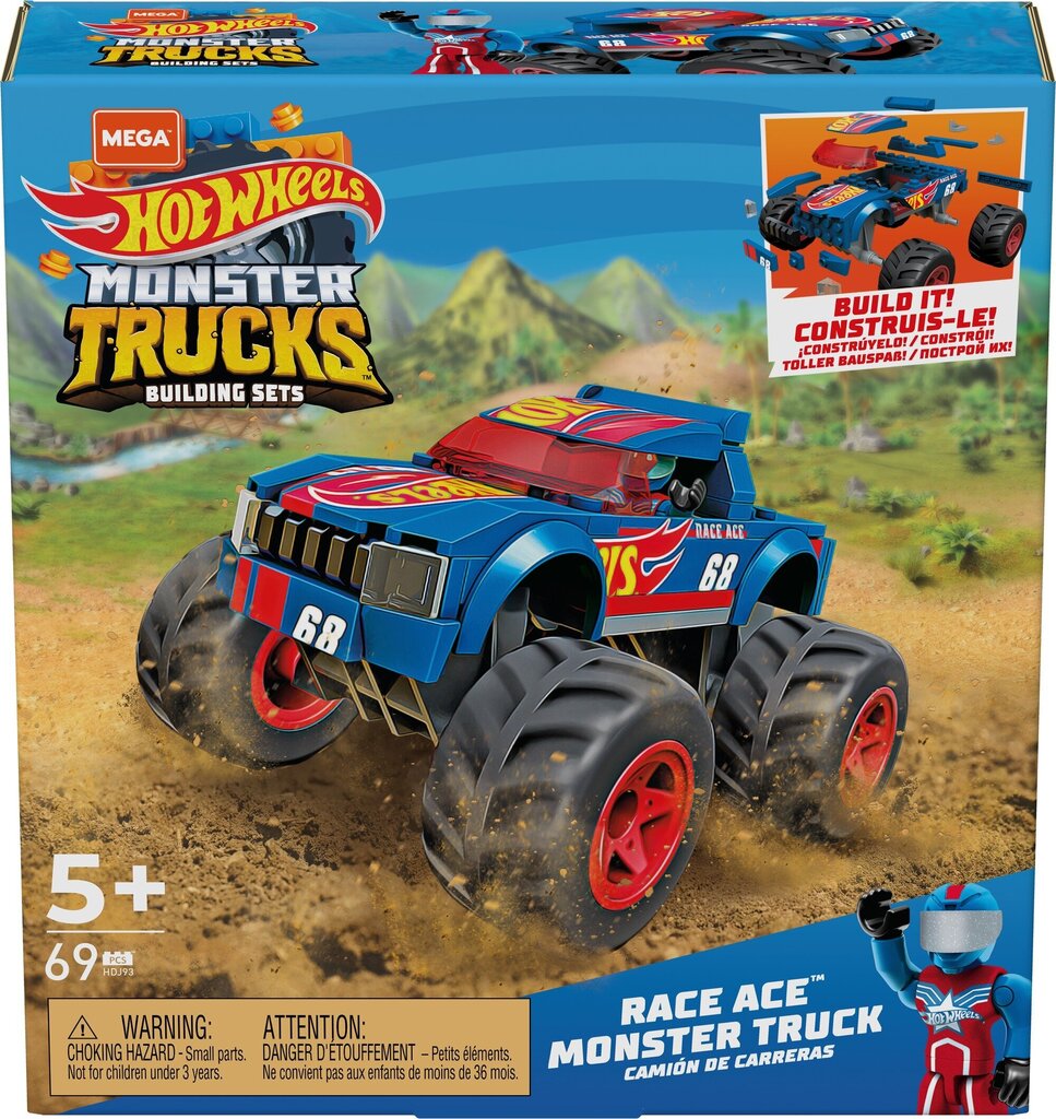 MEGA® Hot Wheels® Monster Truck monsterauto ehituskomplekt HDJ93 hind ja info | Poiste mänguasjad | kaup24.ee