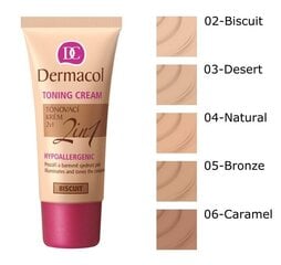 Kompaktpuuder Dermacol Toning Cream 2in1 30 ml, Biscuit hind ja info | Jumestuskreemid, puudrid | kaup24.ee