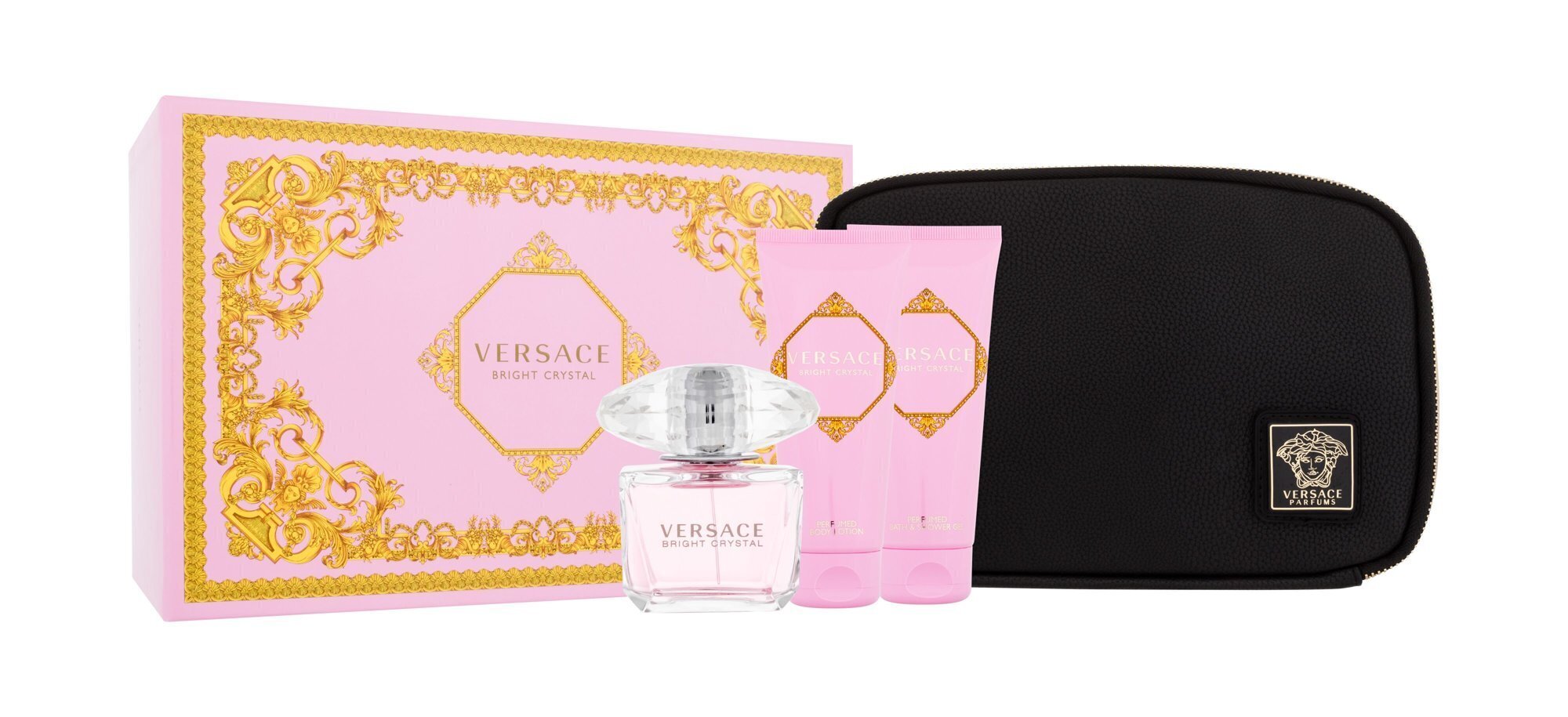 VERSACE Bright Crystal 90ml Eau De Toilette komplekt цена и информация | Naiste parfüümid | kaup24.ee