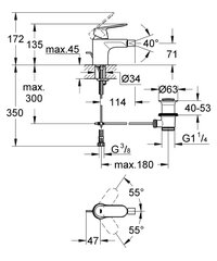 Bidee segisti Grohe Eurosmart Cosmopolitan, kroom, 32839000 цена и информация | Смесители | kaup24.ee