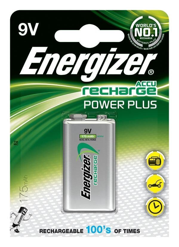Energizer 175mAh NiMH 9V Rechargeable, 1 tk. цена и информация | Patareid | kaup24.ee