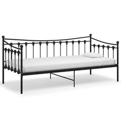 Кровать, металлическая, черная, 90 x 200 см цена и информация | Кровати | kaup24.ee