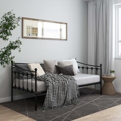 Кровать, металлическая, черная, 90 x 200 см цена и информация | Кровати | kaup24.ee