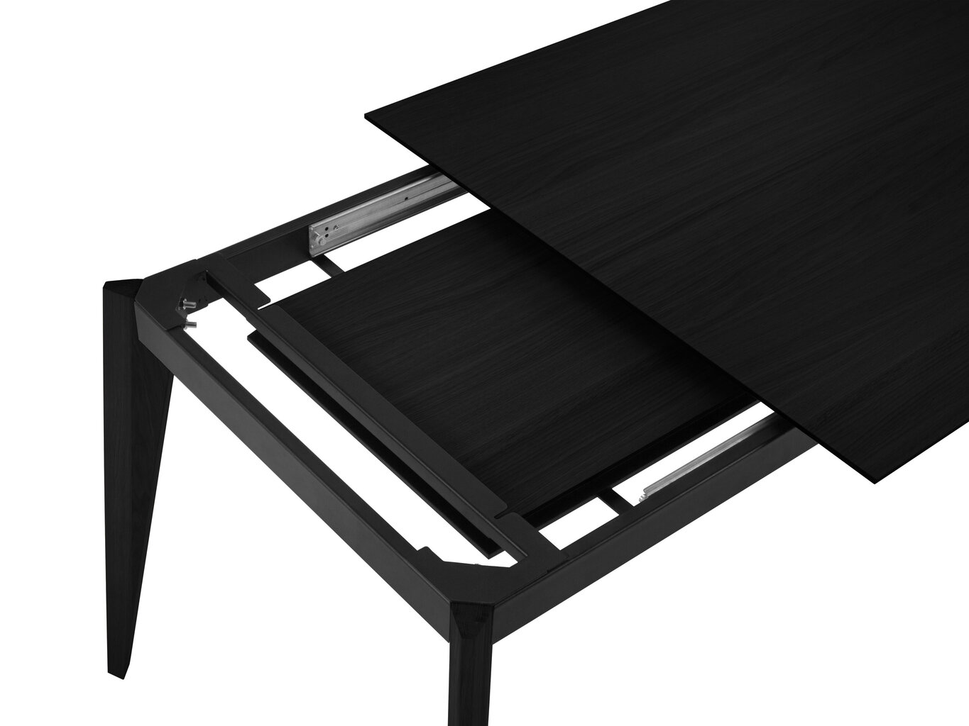 Kokkupandav laud Micadoni Home Gran, 160x90 cm, must hind ja info | Köögi- ja söögilauad | kaup24.ee