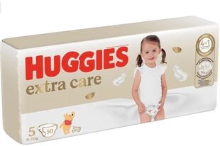 Подгузники Huggies Extra Care, размер 5, 12-25кг, 50 шт. цена и информация | Подгузники | kaup24.ee