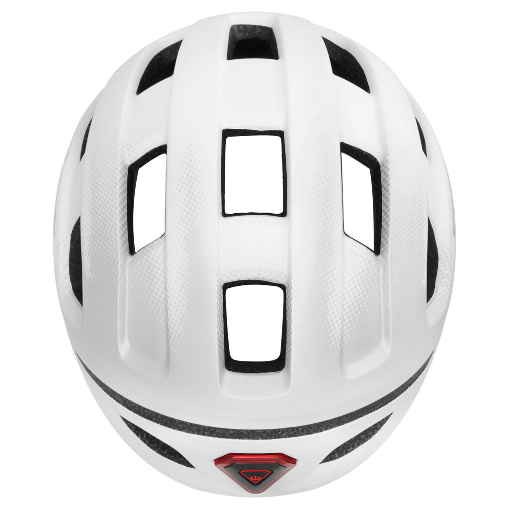 Jalgrattur Helmet Spokey Pointer Speed, koos LED tulega, 55-58 cm, Valge hind ja info | Kiivrid | kaup24.ee