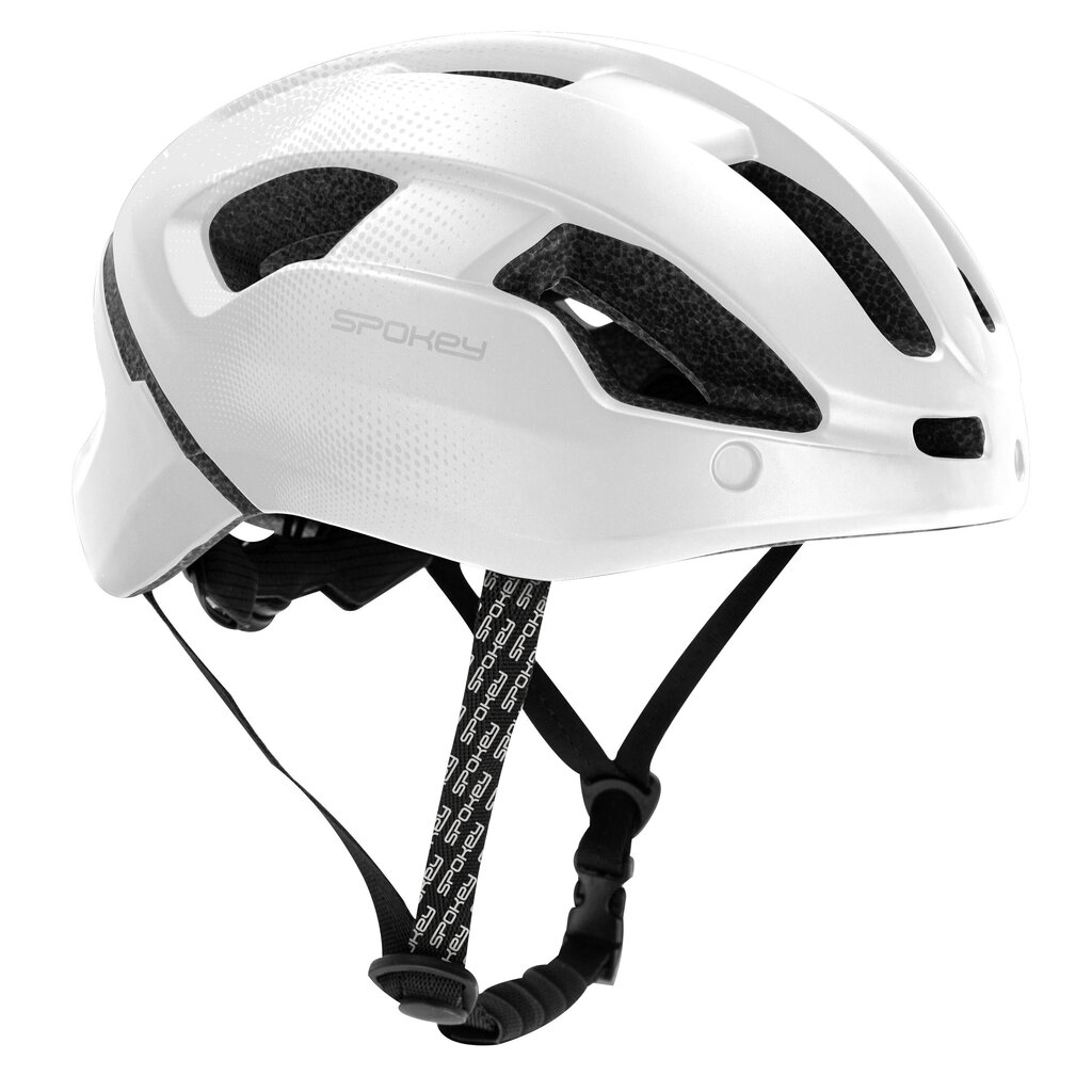 Jalgrattur Helmet Spokey Pointer Speed, koos LED tulega, 55-58 cm, Valge hind ja info | Kiivrid | kaup24.ee