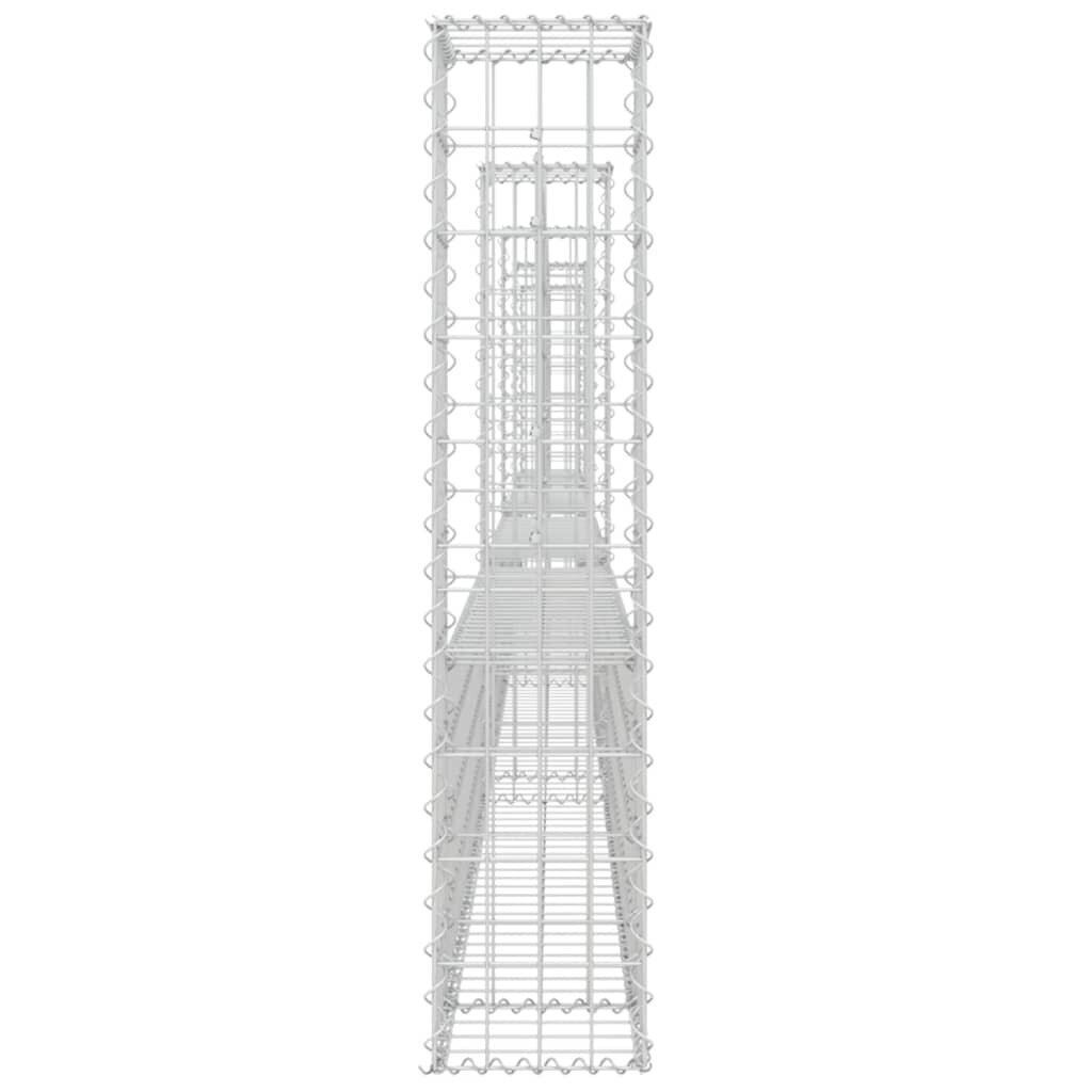 vidaXL U-kujuline gabioonkorv 5 postiga, raud, 500x20x100 cm hind ja info | Aiad ja tarvikud | kaup24.ee