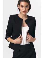 Короткая черная прямая куртка - Z33 цена и информация | Женские пиджаки | kaup24.ee