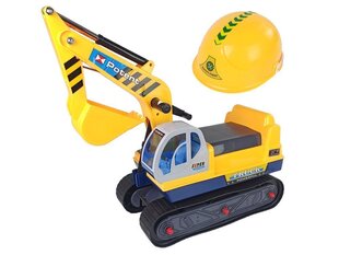 Большой экскаватор и строительный шлем желтый цена и информация | Игрушки для мальчиков | kaup24.ee