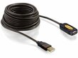 Delock, Cable A-A M/F, USB 2.0 Extension, 5m hind ja info | Kaablid ja juhtmed | kaup24.ee