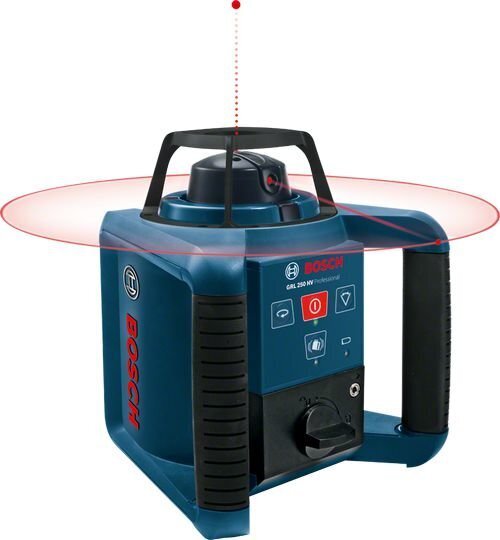 Pöörlev lasernivelliir Bosch GRL 250 HV (0601061600) цена и информация | Käsitööriistad | kaup24.ee
