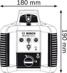 Pöörlev lasernivelliir Bosch GRL 250 HV (0601061600) цена и информация | Механические инструменты | kaup24.ee