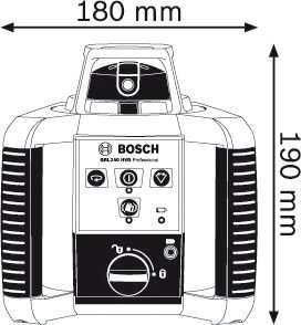 Pöörlev lasernivelliir Bosch GRL 250 HV (0601061600) цена и информация | Käsitööriistad | kaup24.ee