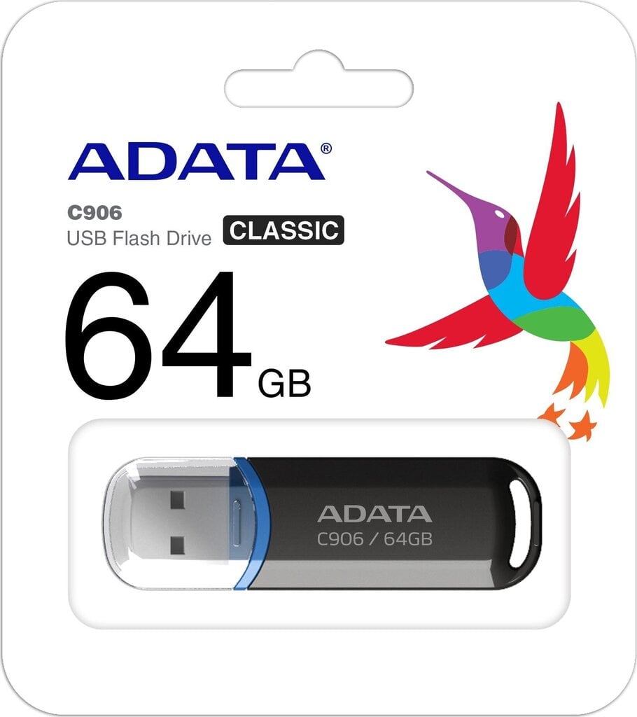 Adata AC906-64G-RBK, 64 GB цена и информация | Mälupulgad | kaup24.ee