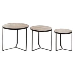 Kolme laua komplekt DKD Home Decor, pruun/must hind ja info | Diivanilauad | kaup24.ee