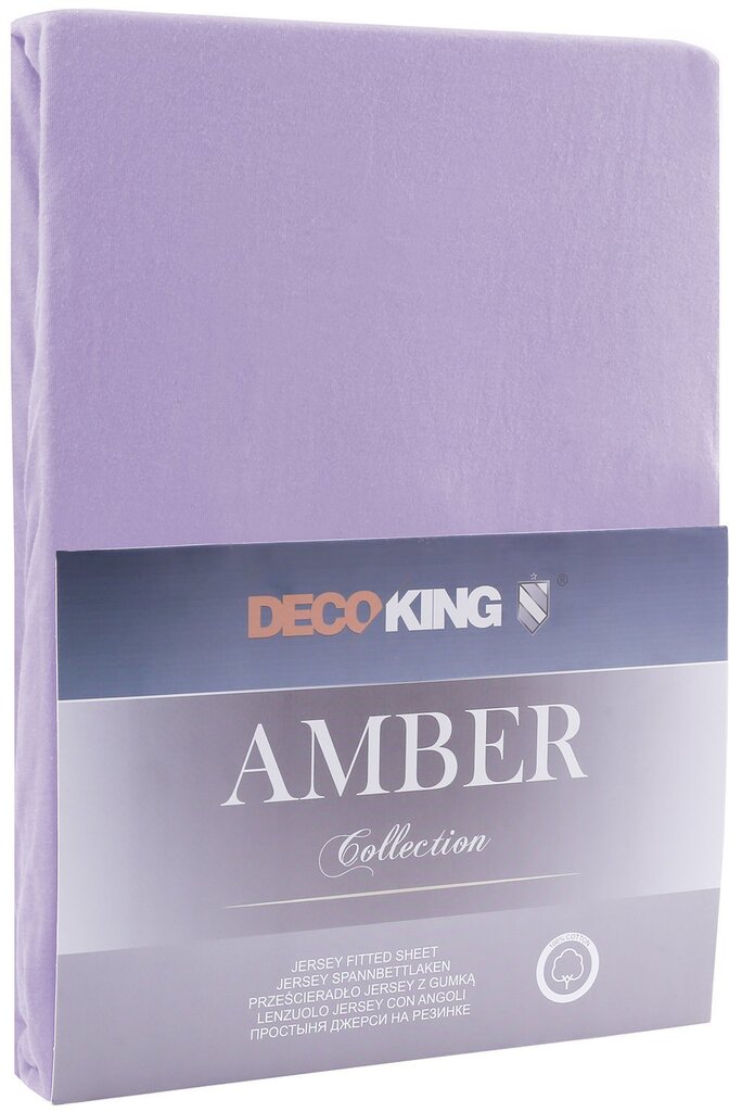 Kummiga voodilina DecoKing jersey Amber Violet 200x200 cm цена и информация | Voodilinad | kaup24.ee