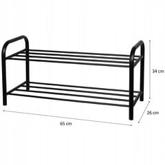 Kingariiul 26 x 65 x 34 cm, must hind ja info | Jalatsikapid, jalatsiriiulid | kaup24.ee