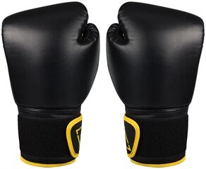 Боксерские перчатки Avento 14oz, черные/желтые цена и информация | Боевые искусства | kaup24.ee