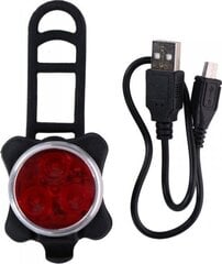 Tagumine jalgrattalamp Dunlop 3 Led SMD USB laadimisega цена и информация | Велосипедные фонари, отражатели | kaup24.ee