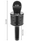 Goodbuy karaokemikrofon sisseehitatud bluetooth kõlariga / 3W / aux / häälmodulaator / USB / Micro SD must hind ja info | Mikrofonid | kaup24.ee