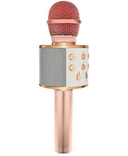 Goodbuy karaokemikrofon sisseehitatud bluetooth kõlariga / 3W / aux / häälmodulaator / USB / Micro SD heleroosa цена и информация | Mikrofonid | kaup24.ee