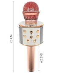 Goodbuy karaokemikrofon sisseehitatud bluetooth kõlariga / 3W / aux / häälmodulaator / USB / Micro SD heleroosa hind ja info | Mikrofonid | kaup24.ee