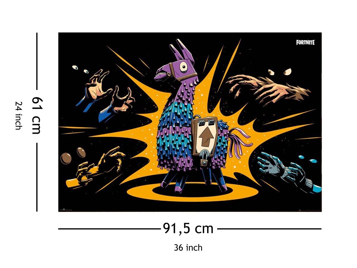 Fortnite Loot Llama – plakat 91,5 x 61 cm hind ja info | Seinapildid | kaup24.ee