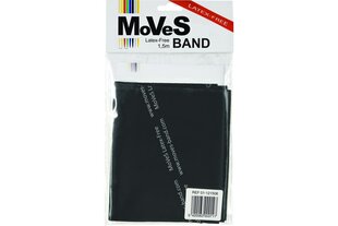 Резина Moves Band без латекса 1,5 м, черная цена и информация | Фитнес-резинки, гимнастические кольца | kaup24.ee