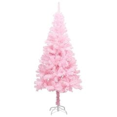 vidaXL kunstkuusk LEDide ja kuulidega, roosa, 120 cm, PVC цена и информация | Искусственные елки | kaup24.ee