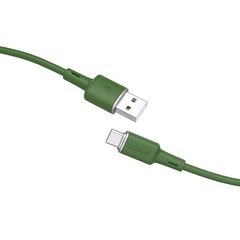 Acefast USB cable - USB Type C 1.2m, 3A green (C2-04 oliver green) цена и информация | Кабели для телефонов | kaup24.ee