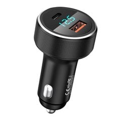 Двухпортовое автомобильное зарядное устройство REMAX Salo USB / USB Type C 58.5Вт 4,5A Power Deliver Quick Charge, черное (RCC215) цена и информация | Зарядные устройства для телефонов | kaup24.ee