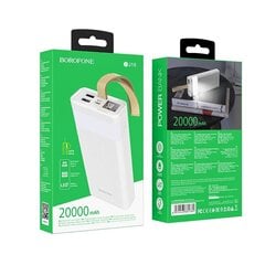 Borofone BJ18 COOLMY akupank 20000 mAh / 2 x USB valge цена и информация | Зарядные устройства Power bank | kaup24.ee