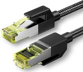 UGREEN NW150 Cat 7 F/FTP Braid Ethernet RJ45 Cable 2m (black) цена и информация | Кабели и провода | kaup24.ee