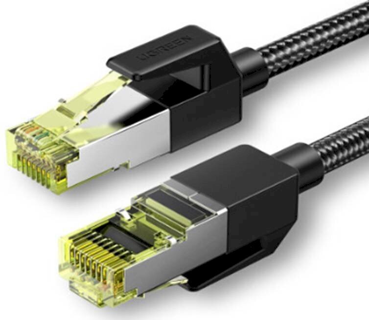 UGREEN NW150 Cat 7 F/FTP Braid Ethernet RJ45 Cable 2m (black) hind ja info | Kaablid ja juhtmed | kaup24.ee