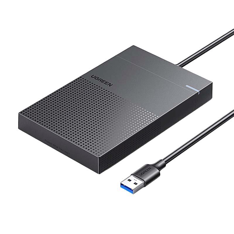 2.5" External HDD/SSD enclosure UGREEN CM471, USB-A 3.2 Gen 1 5Gbps (Black) hind ja info | USB jagajad, adapterid | kaup24.ee