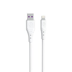 Dudao cable USB cable - Lightning 6A 1 m white (TGL3L) цена и информация | Кабели для телефонов | kaup24.ee