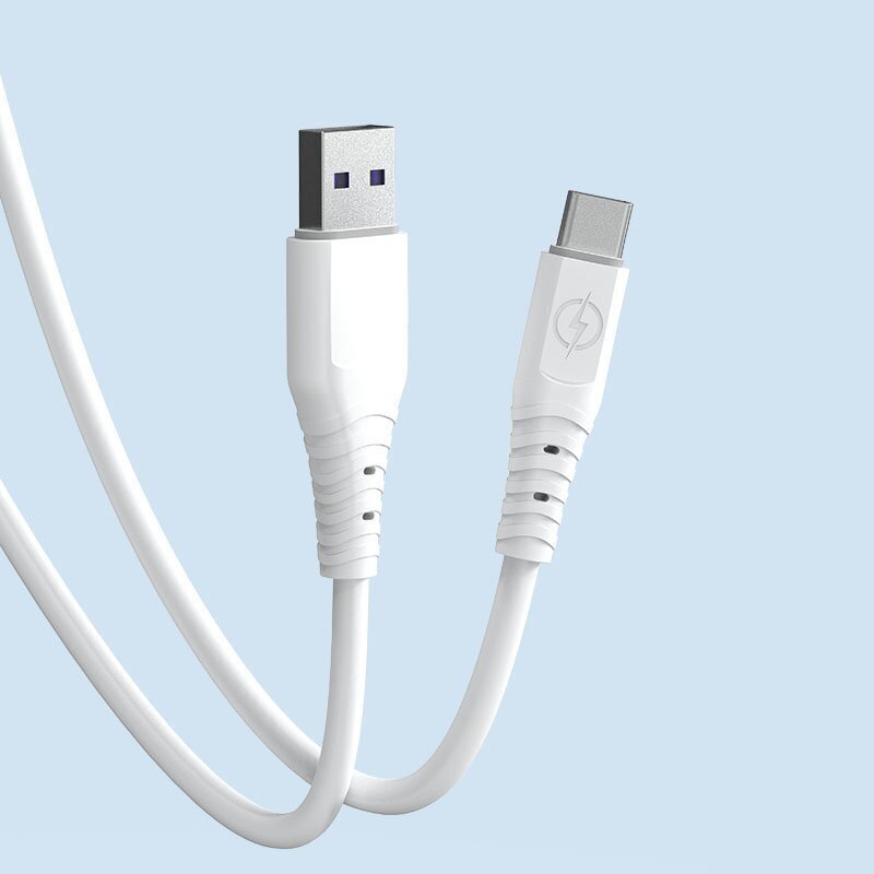 Dudao cable USB - USB Type C 6A cable 1 m white (TGL3T) hind ja info | Mobiiltelefonide kaablid | kaup24.ee