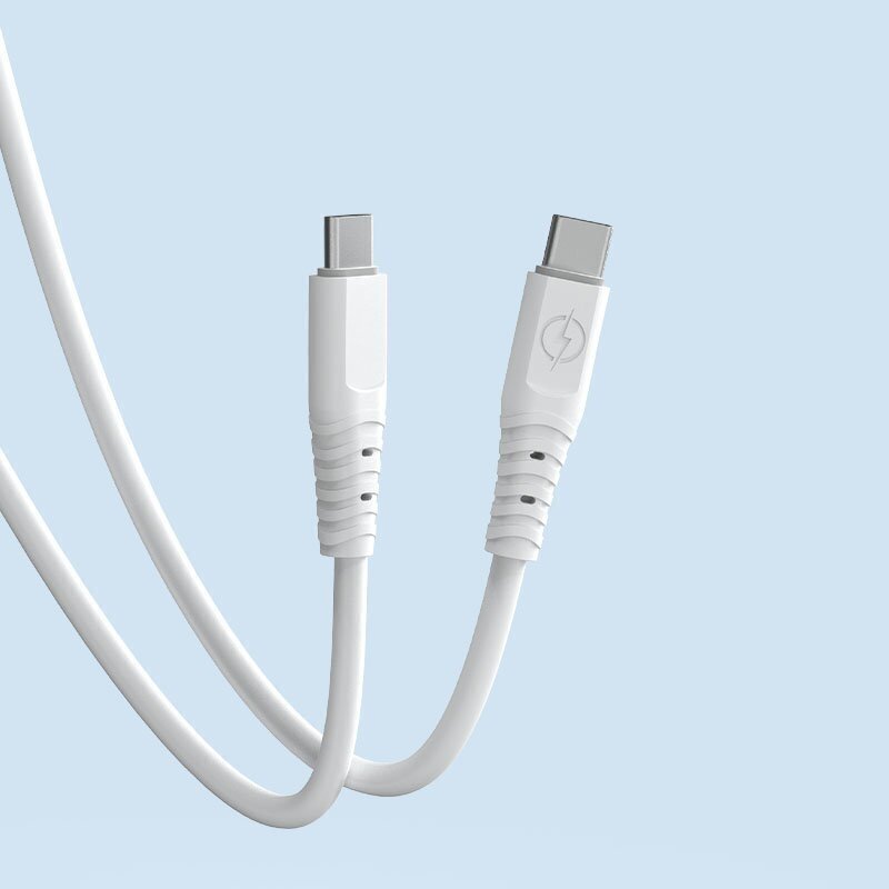 Dudao cable, USB Type C cable - USB Type C 6A 100W PD white (TGL3C) hind ja info | Mobiiltelefonide kaablid | kaup24.ee