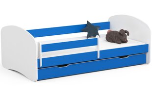 Детская кровать NORE Smile, 180x90 см, белый/синий цвет цена и информация | Детские кровати | kaup24.ee
