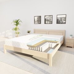 Voodi madratsiga Peace KRS1 90 x 200, naturaalset värvi цена и информация | Кровати | kaup24.ee