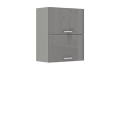Шкаф кухонный Multiline 60 GU-72 2F, серый блеск цена и информация | Кухонные шкафчики | kaup24.ee