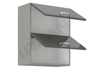 Шкаф кухонный Multiline 60 GU-72 2F, серый блеск цена и информация | Кухонные шкафчики | kaup24.ee