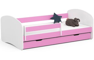 Детская кровать NORE Smile, 180x90 см, белая/розовая цена и информация | Детские кровати | kaup24.ee
